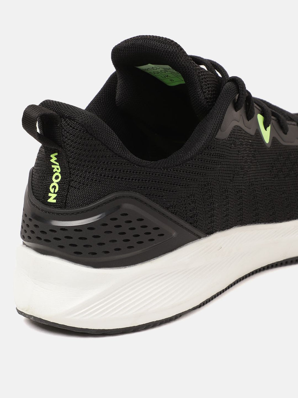  WROGN Men Black Solid Woven Design Running Shoes