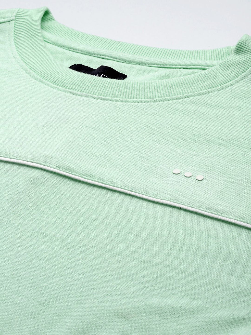  Sztori Men Plus Size Sea Green Solid Athleisure Sweatshirt