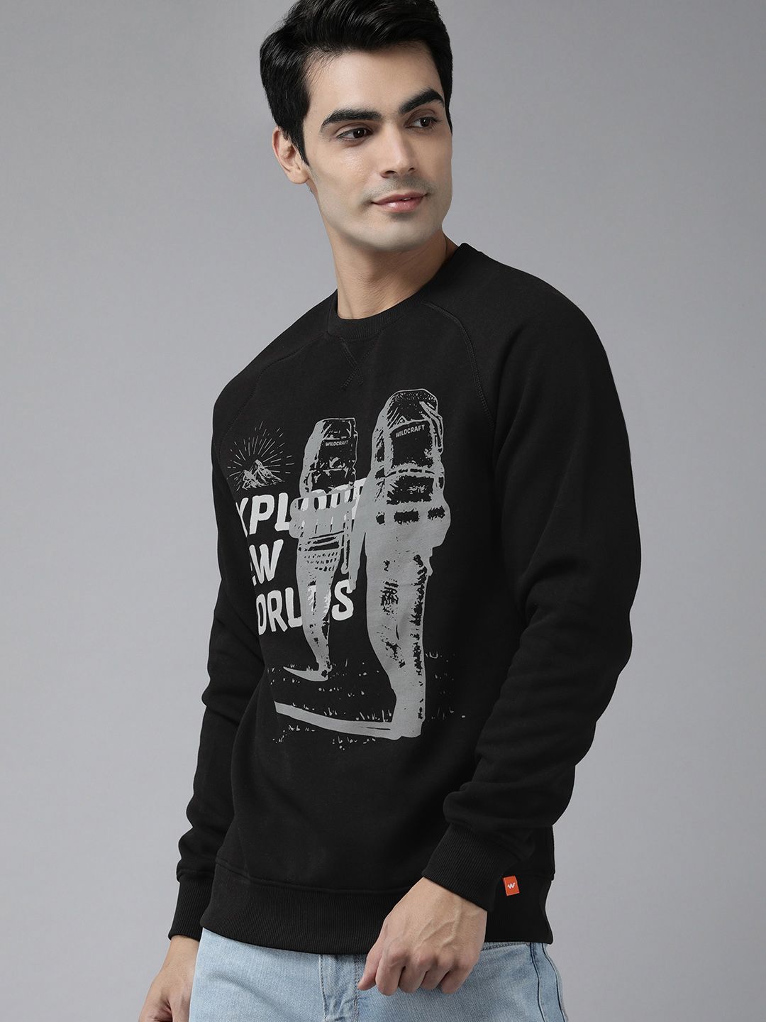  Wildcraft Men Black Printed Sweatshirt