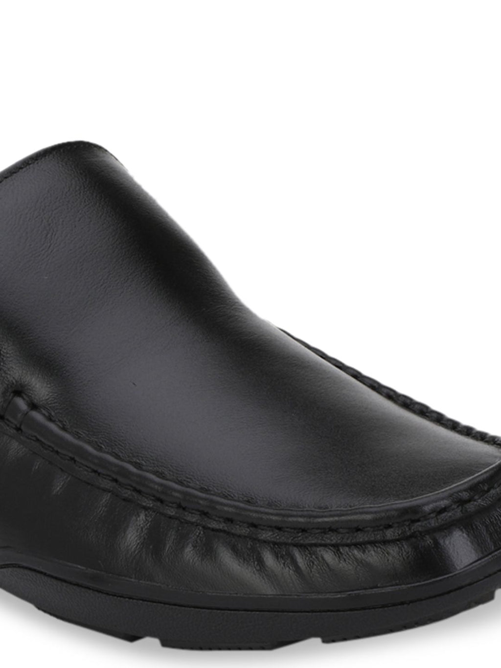  Fentacia Men Black Leather Formal Loafers