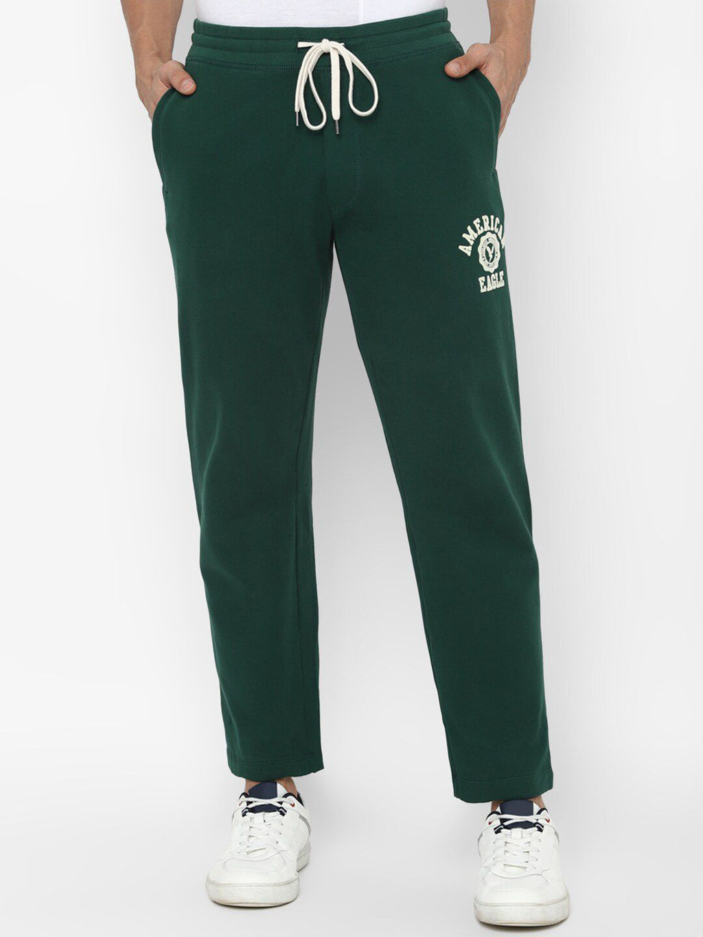  AMERICAN EAGLE OUTFITTERS Men Brand Logo Printed Regular Fit Mid-Rise Track Pants