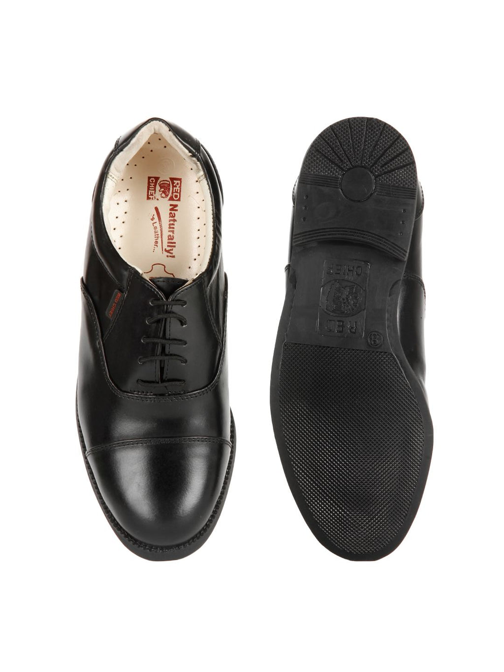  Red Chief Men Black Leather Shoes