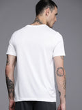  Nike Men White Brand Logo Detailed Solid Dri-FIT T-shirt