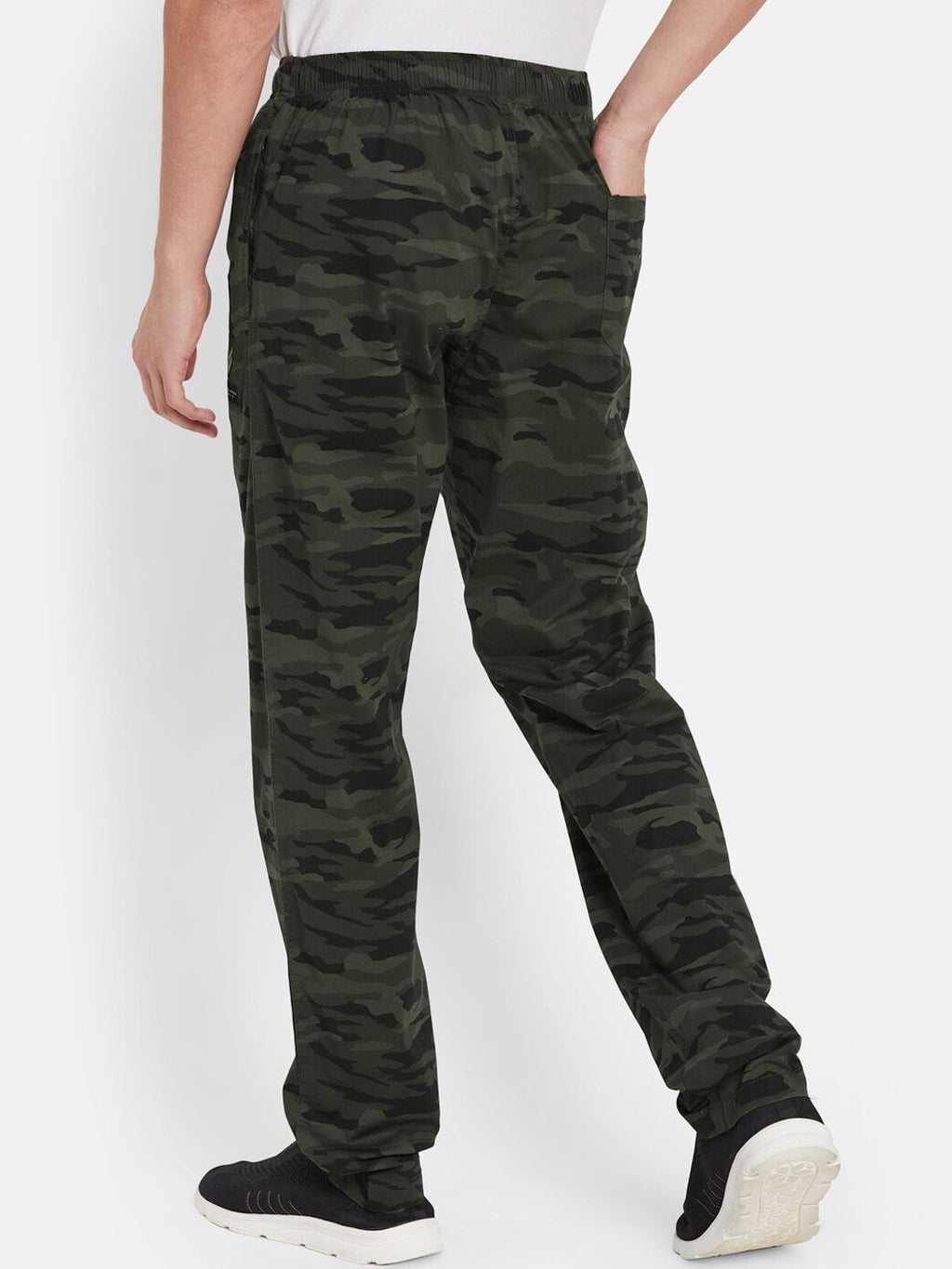  Octave Men Camouflage Printed Pure Cotton Sports Track Pants