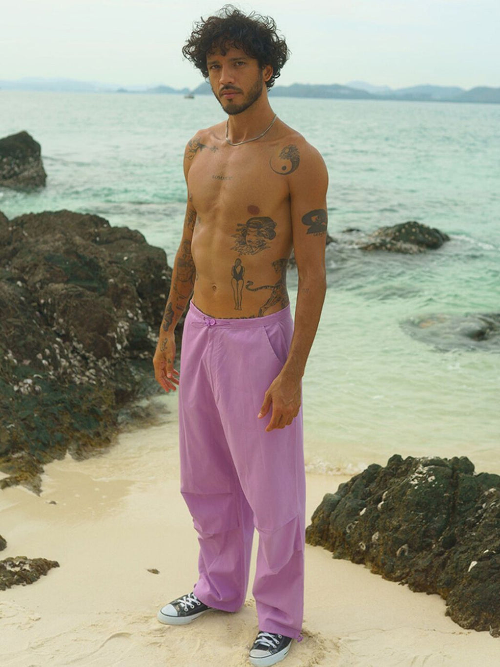  Bonkers Corner Men Purple Mid-Rise Cotton Track Pants
