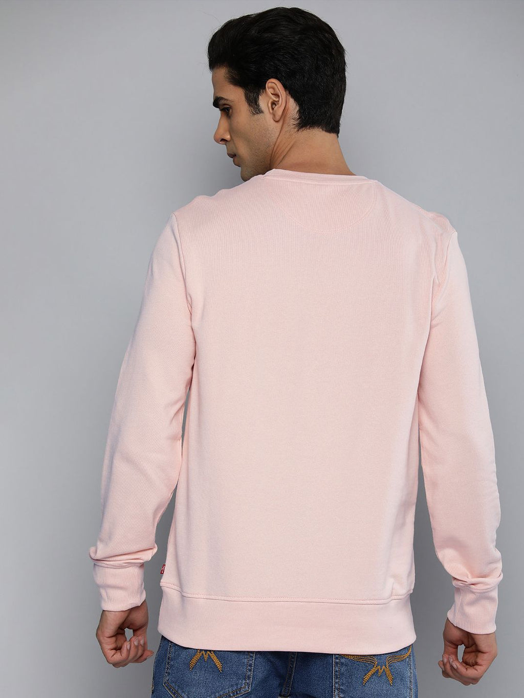  Levis Men Pink Printed Pullover Sweatshirt