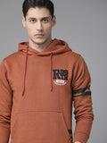  Roadster Men Rust Hooded Sweatshirt