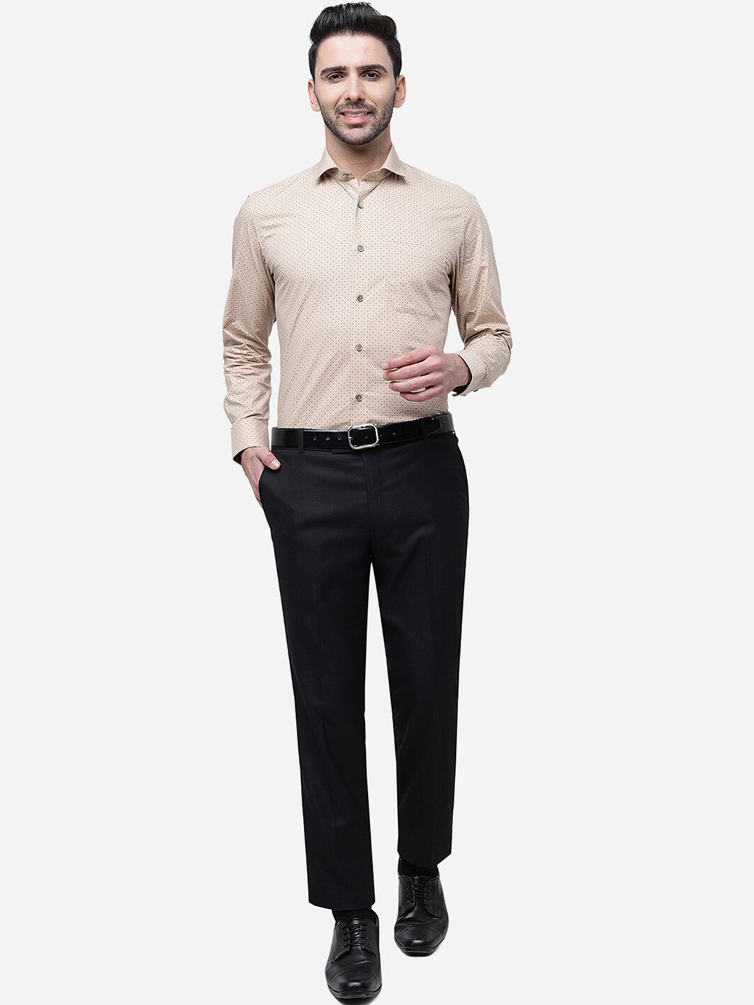  METAL Men Slim Fit Mid-Rise Formal Trousers