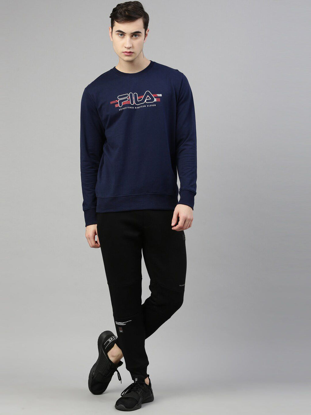  FILA Men Blue Printed Keith Sweatshirt