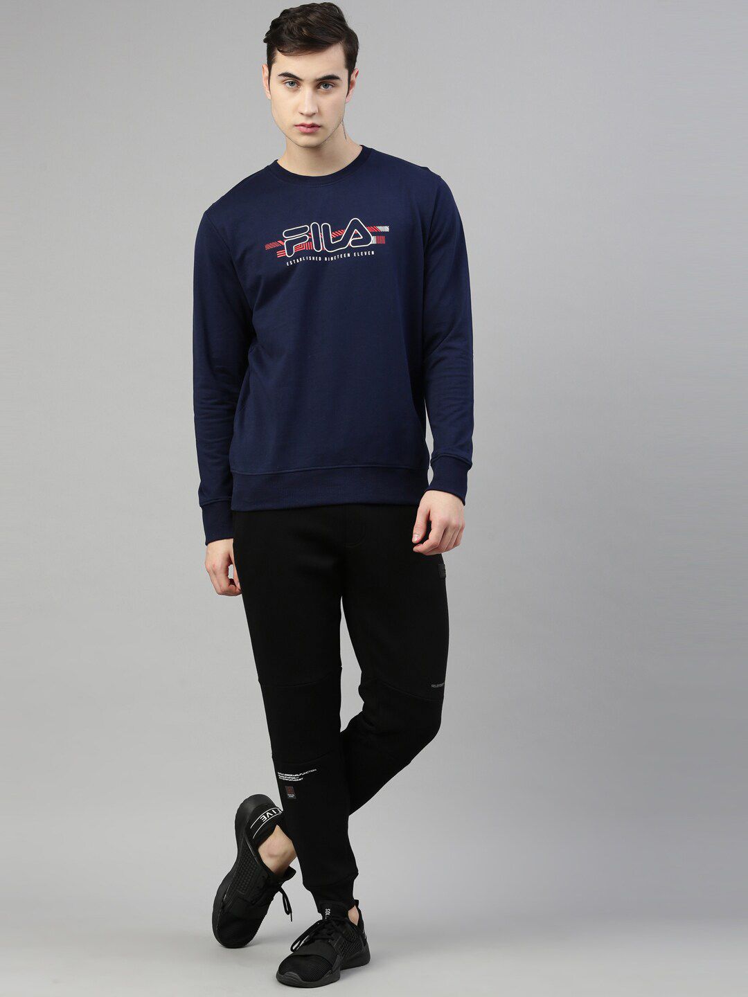  FILA Men Blue Printed Keith Sweatshirt