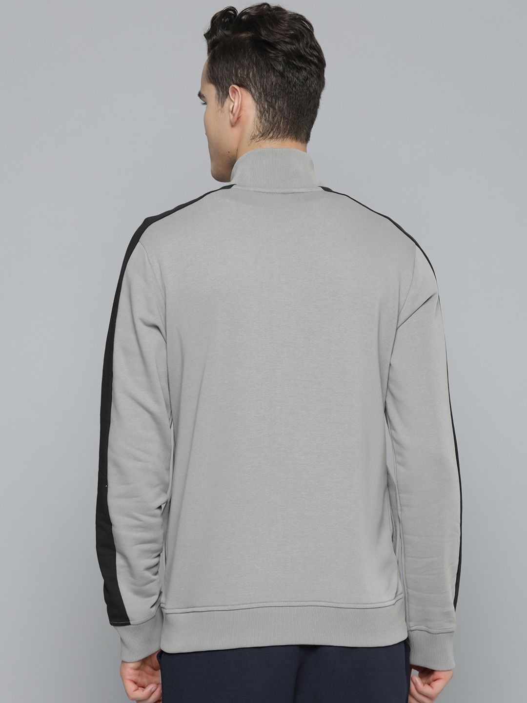  Alcis Men Grey Colourblocked Sweatshirt