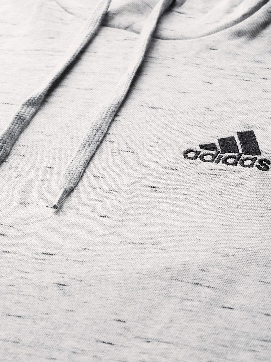  ADIDAS Men Grey & Black Solid Mel HD Sweatshirt