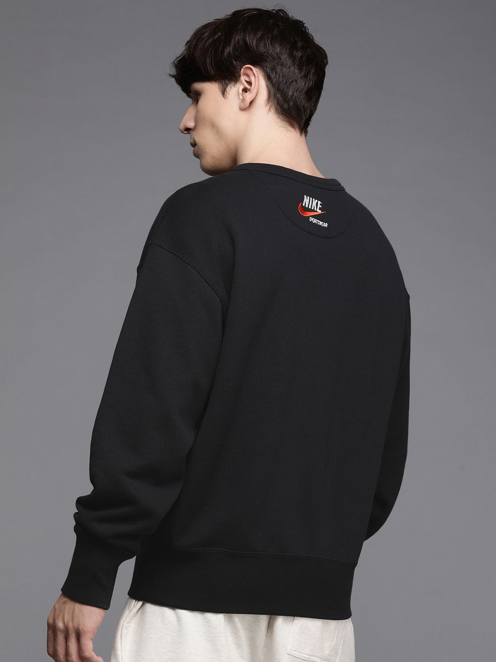  Nike NSW Trend FLC Crew Round Neck Typography Printed Pure Cotton Sweatshirt
