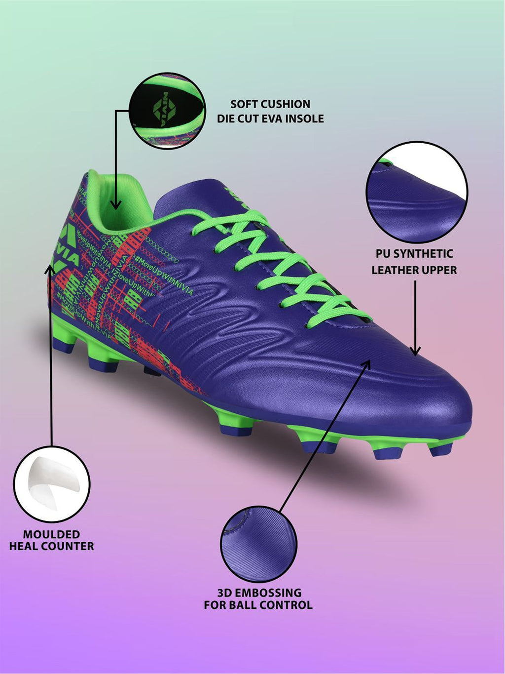  NIVIA Kids Football Non-Marking Shoes