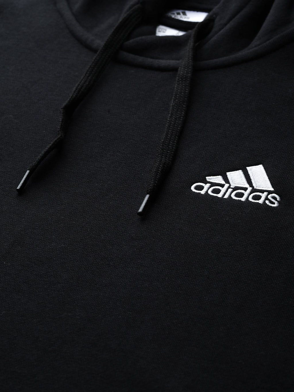  ADIDAS Men Black & White Solid 3S FL HD Solid Sustainable Sweatshirt