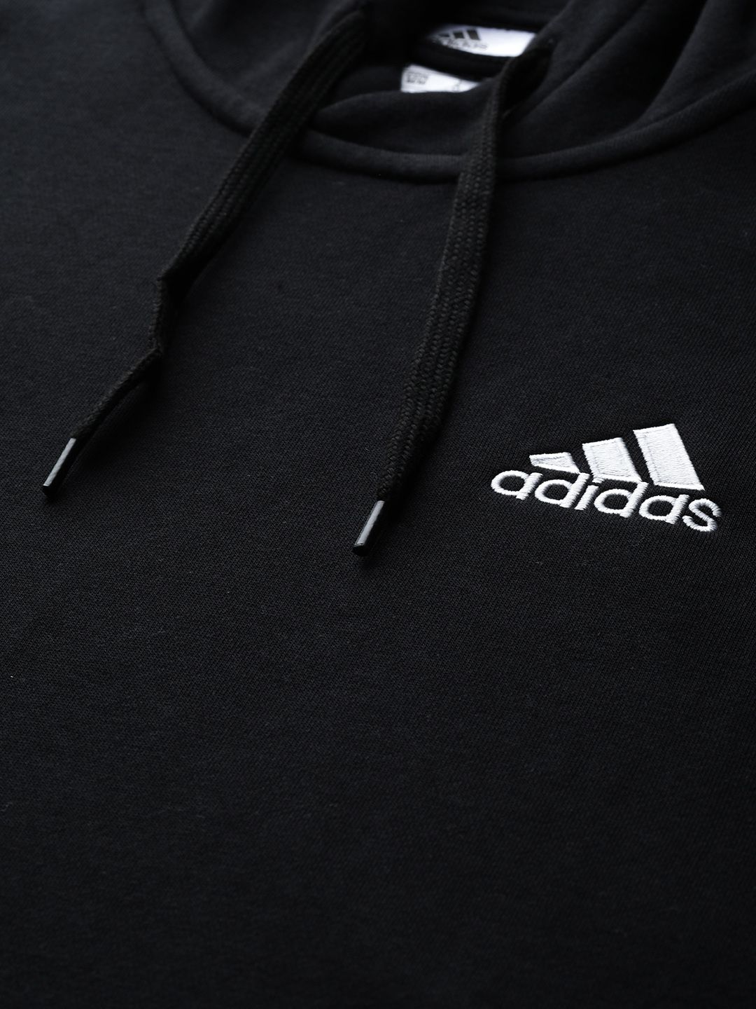  ADIDAS Men Black & White Solid 3S FL HD Solid Sustainable Sweatshirt