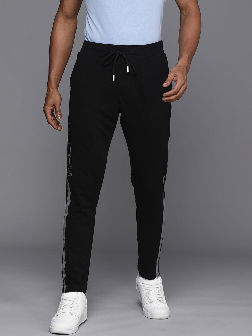  WROGN Men Brand Logo Printed Regular Fit Track Pants