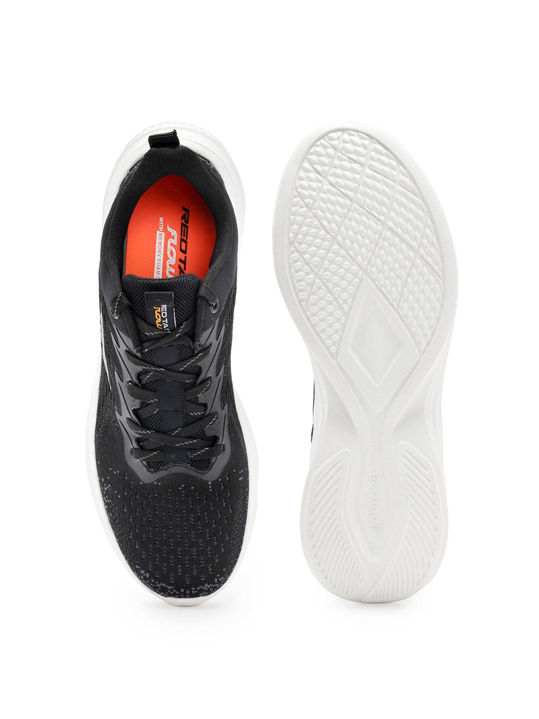  Red Tape Men Black Mesh Walking Shoes