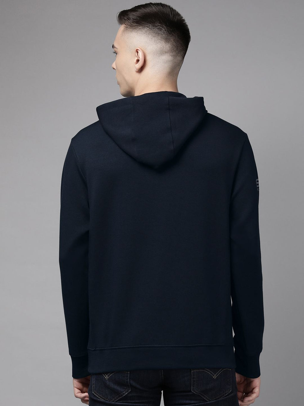  U S Polo Assn Denim Co Men Brand Logo Printed Hooded Sweatshirt