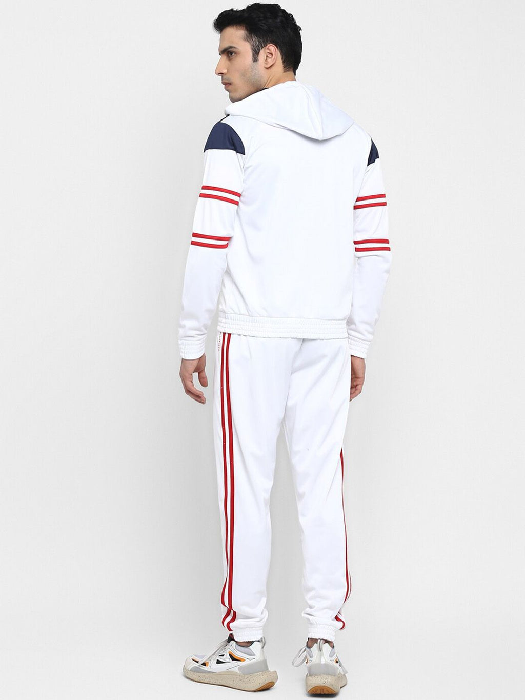  OFF LIMITS Men White & Red Colourblocked Tracksuit