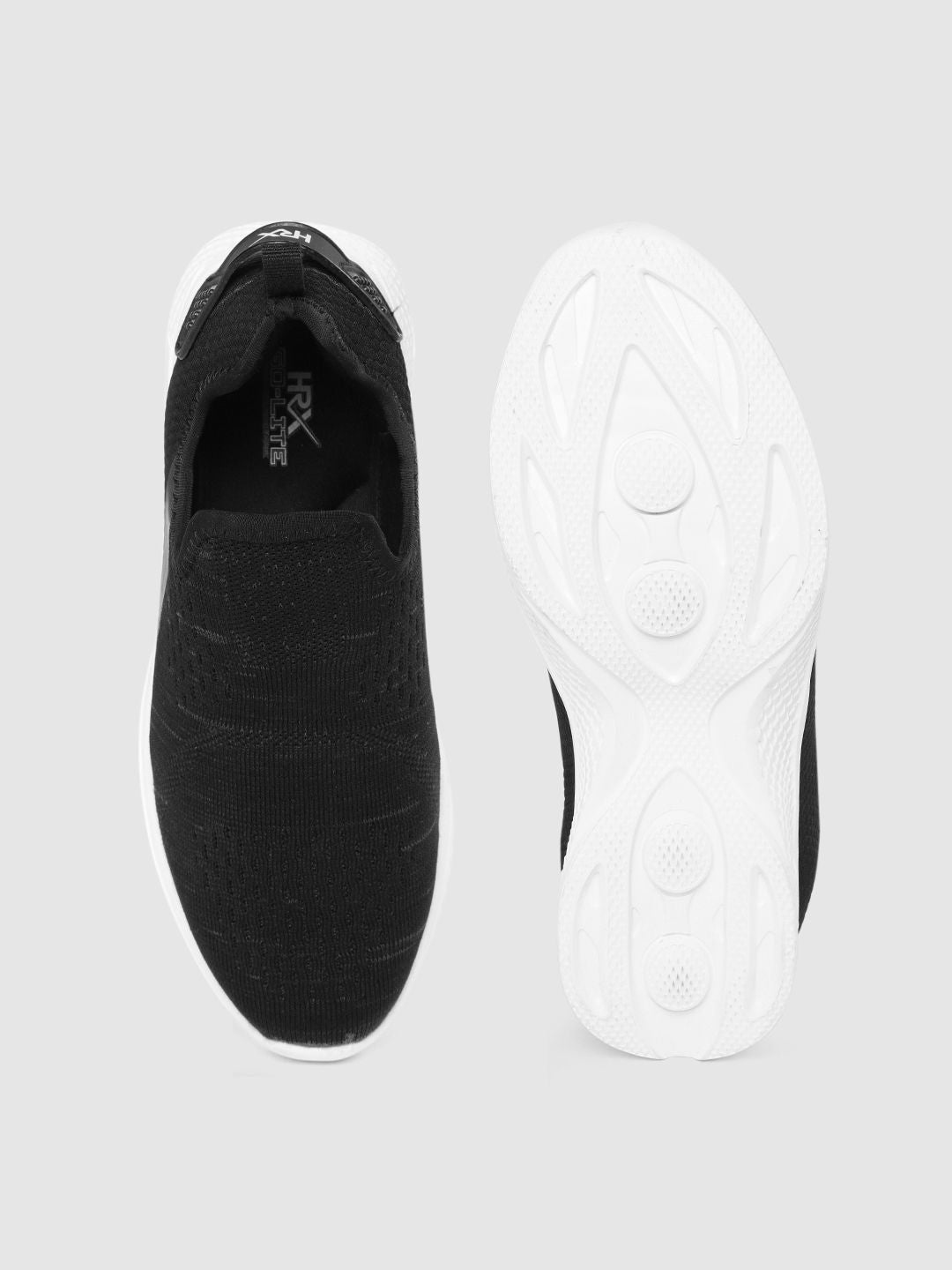  HRX By Hrithik Roshan Men Black Go-Lite Slip-on Walking Shoe