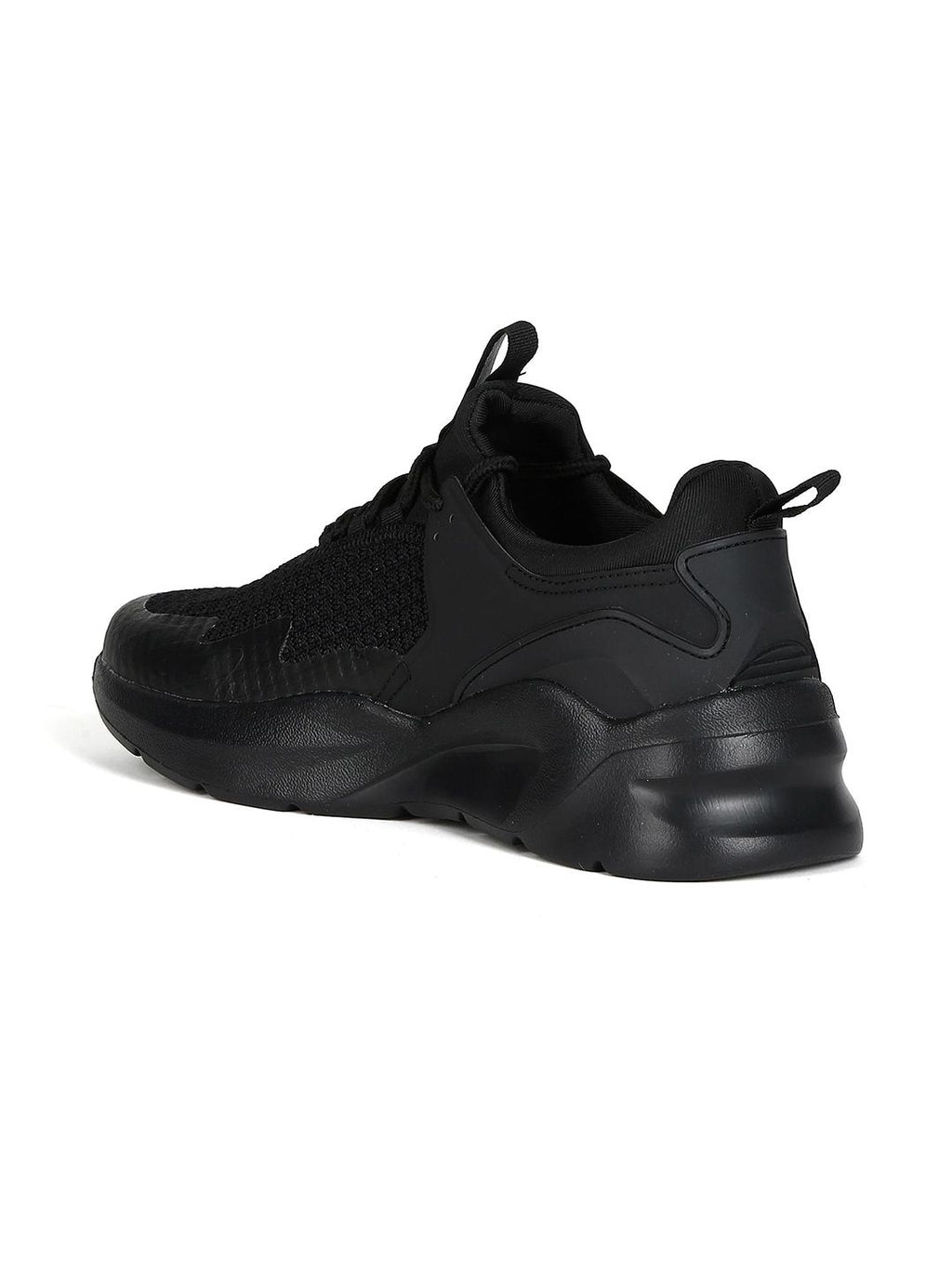  Flying Machine Men Black Mesh Walking Shoes