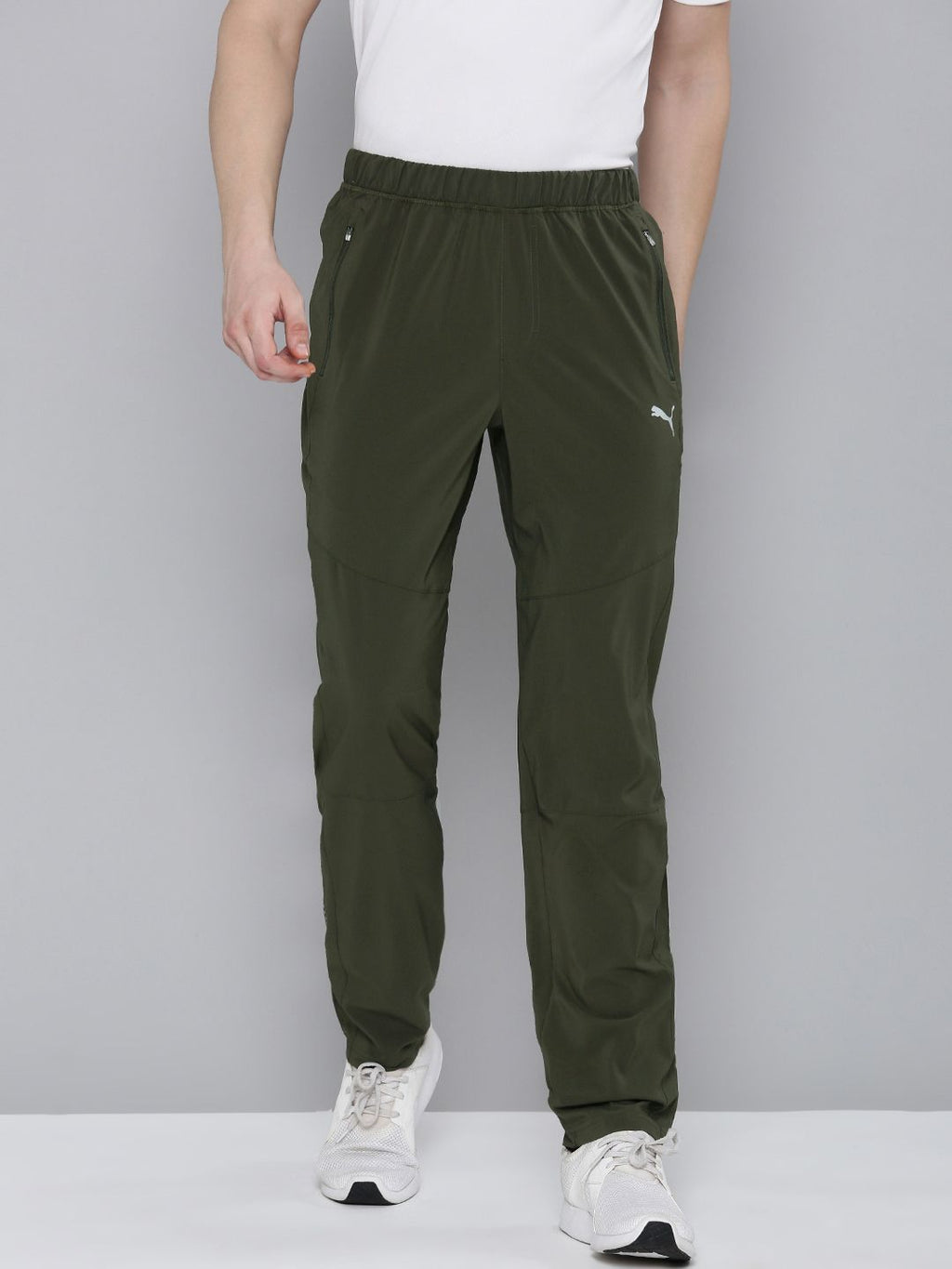  Puma Men Mid-Rise DryCELL Tapered Fit Woven Running Track Pants