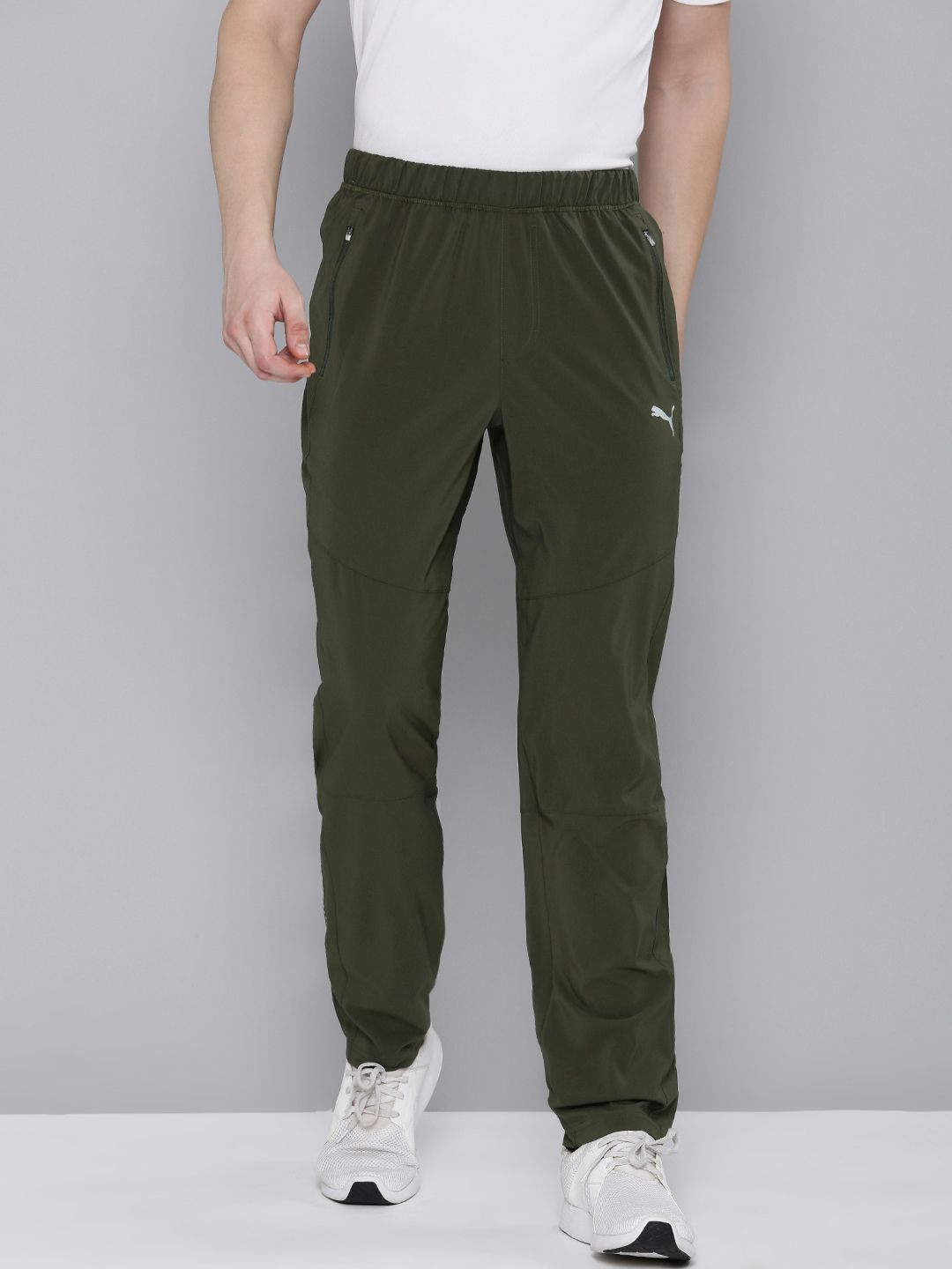  Puma Men Mid-Rise DryCELL Tapered Fit Woven Running Track Pants