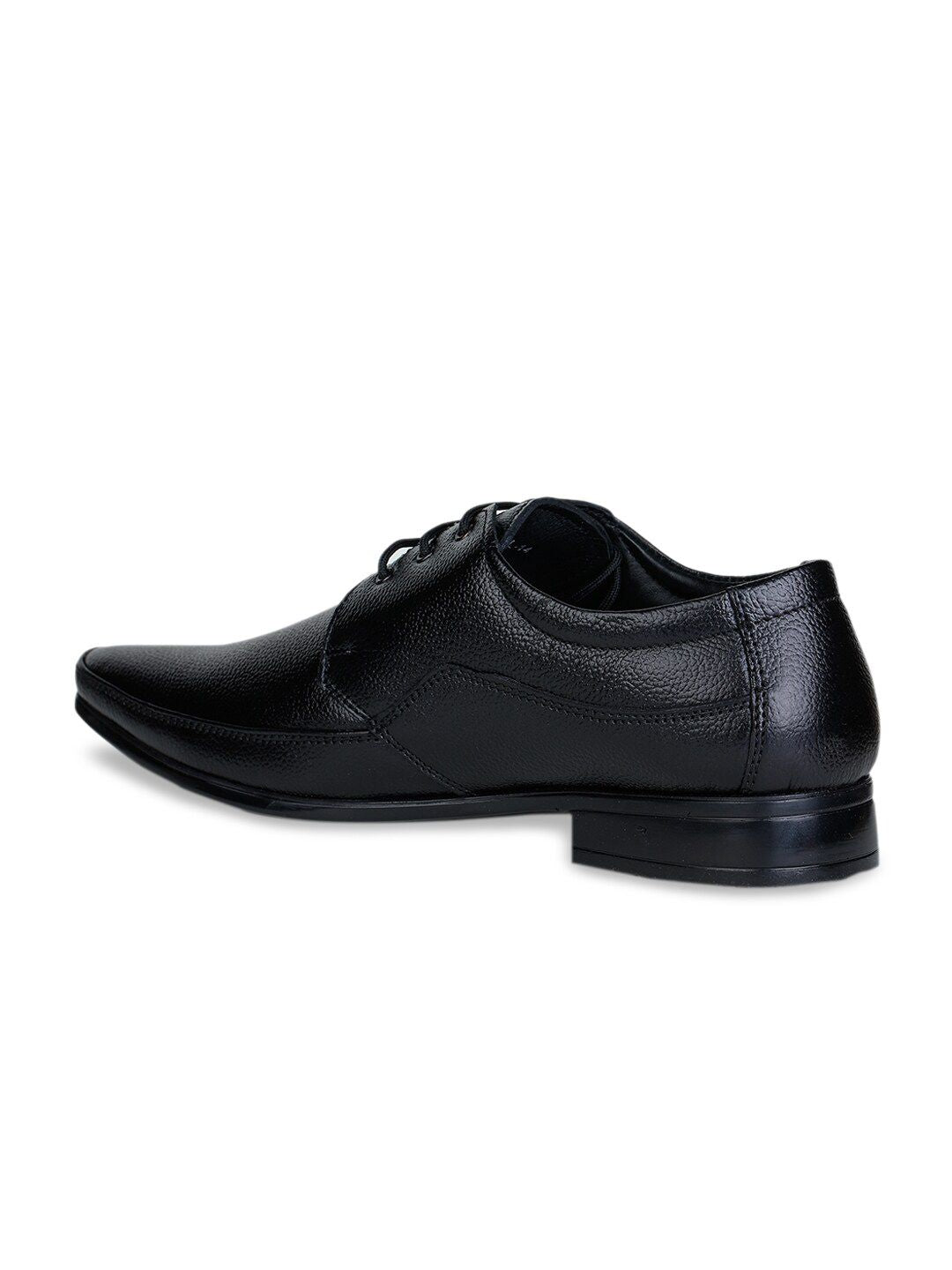  Liberty Men Black Textured Leather Formal Derbys