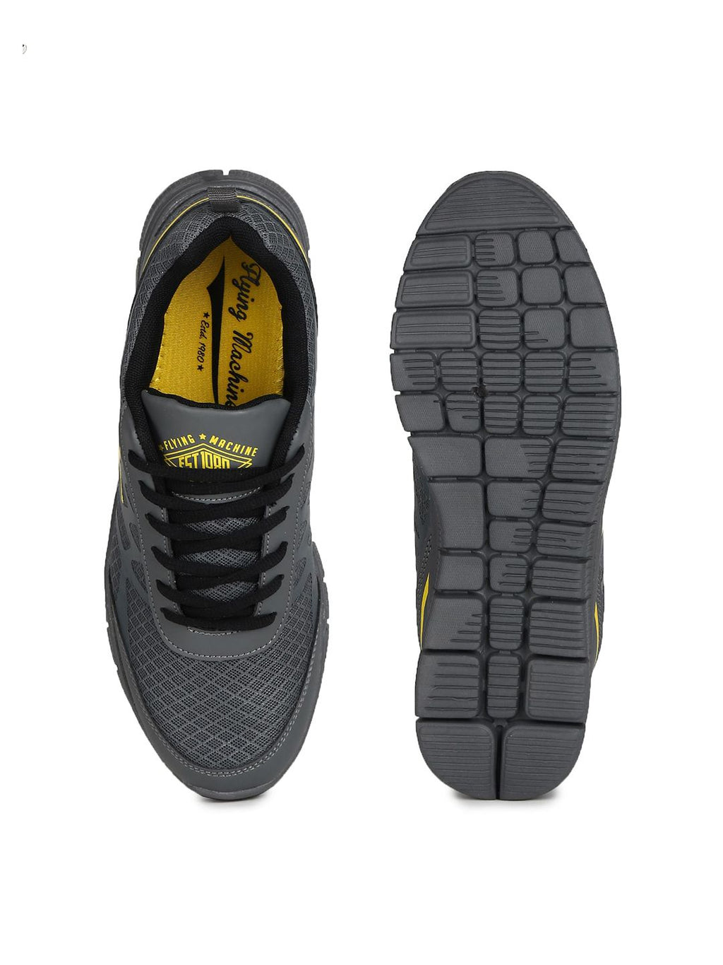  Flying Machine Men Grey Mesh Walking Shoes