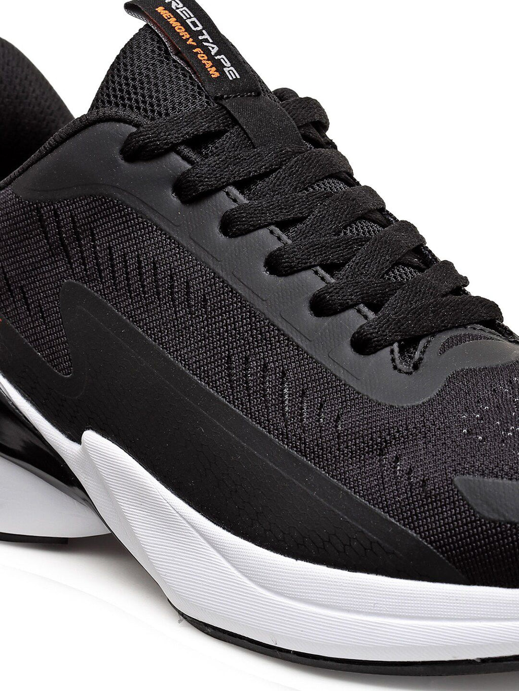  Red Tape Men Black Mesh Walking Shoes