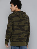  Levis Men Camouflage Printed Hooded Pure Cotton Sweatshirt With Brand Logo