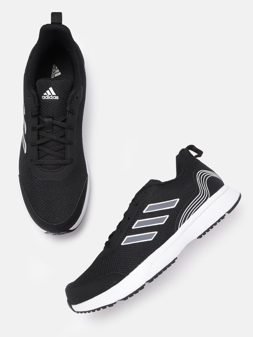  ADIDAS Men Black Woven Design Runmagica Running Shoes