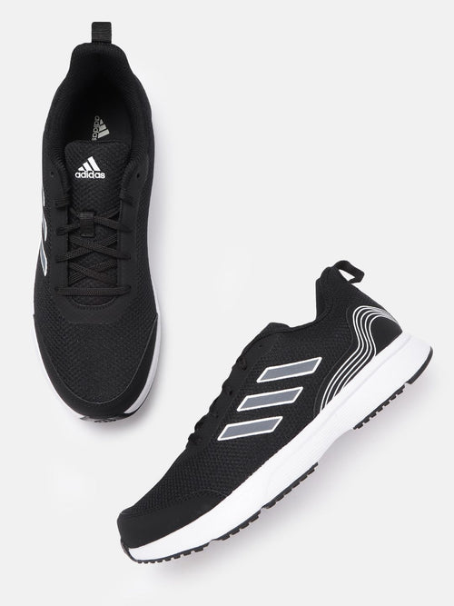  ADIDAS Men Black Woven Design Runmagica Running Shoes