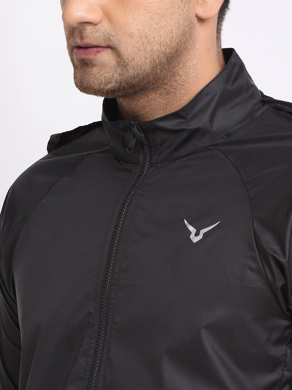  Invincible Men Black Solid Tracksuit