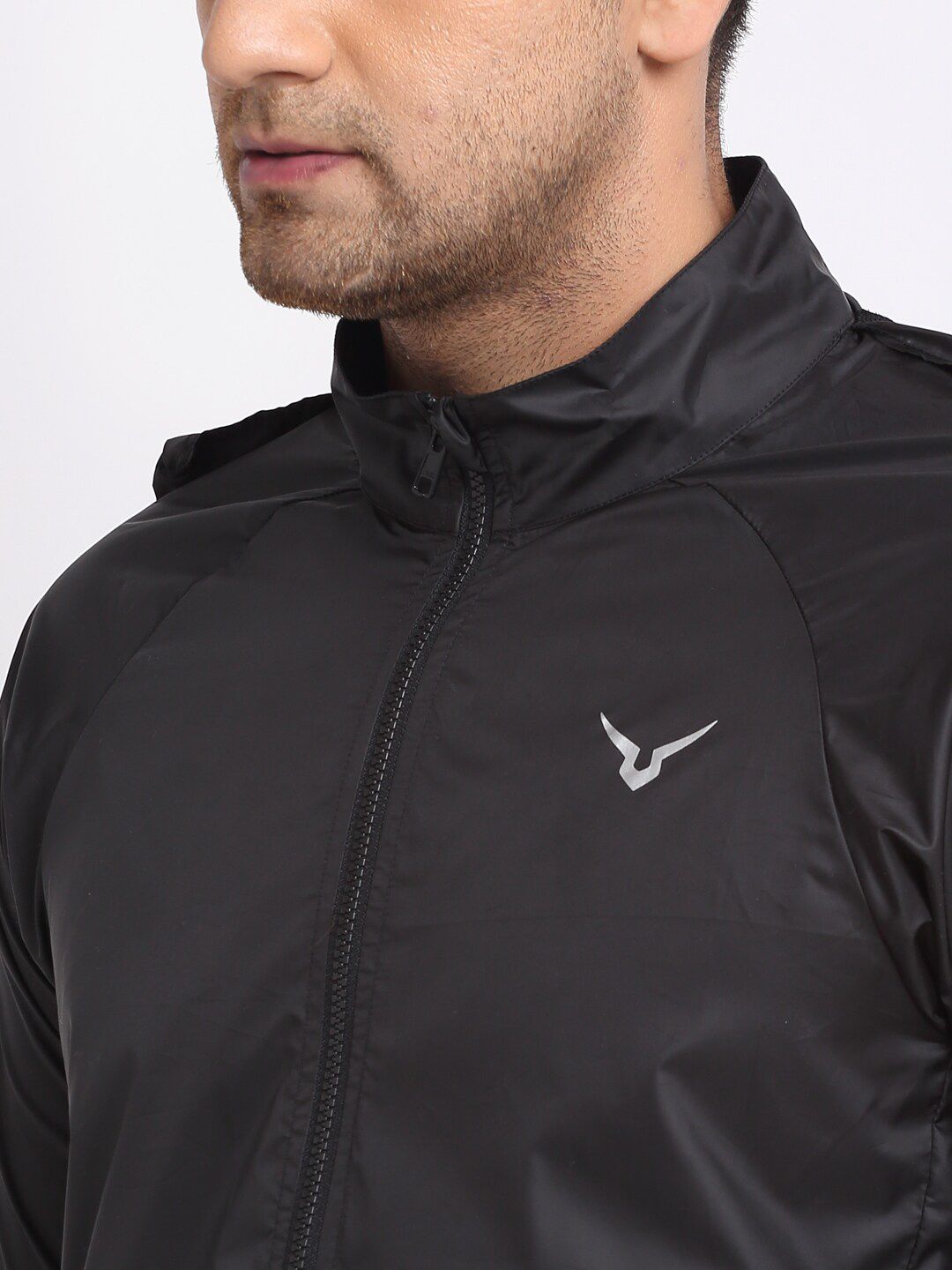  Invincible Men Black Solid Tracksuit