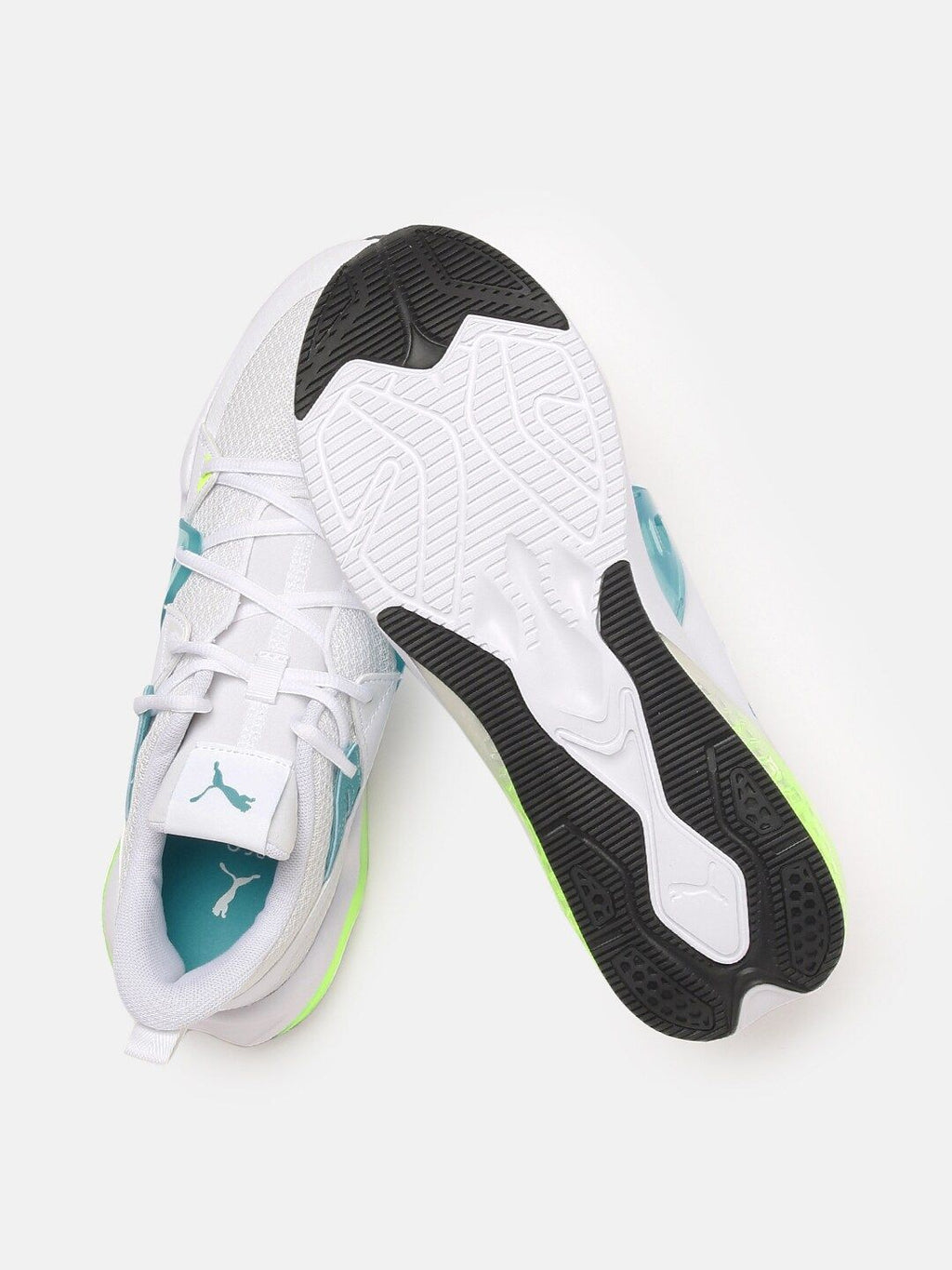  Puma Men White Cell Fraction Fade Running Shoes