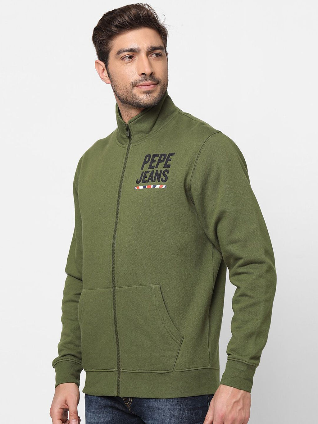  Pepe Jeans Men Olive Green Sweatshirt