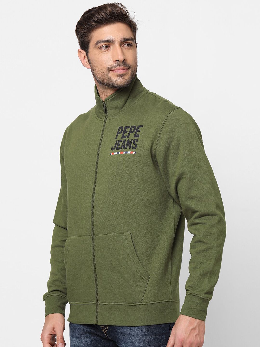 Pepe Jeans Men Olive Green Sweatshirt