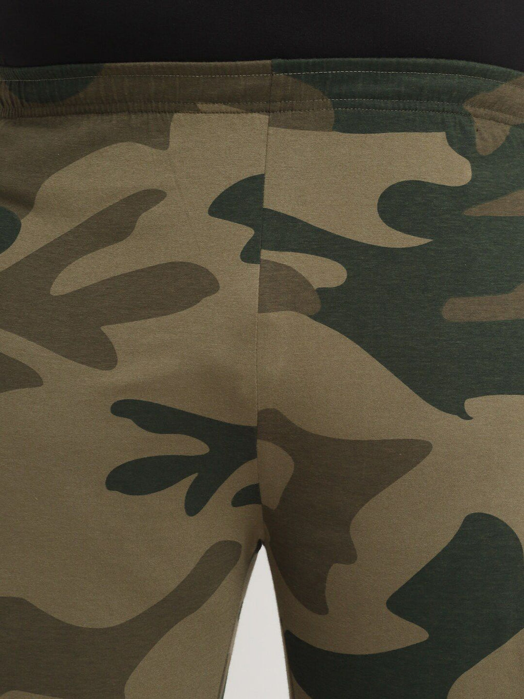  PlusS Men Plus Size Camouflage Printed Straight-Fit Cotton Track Pant