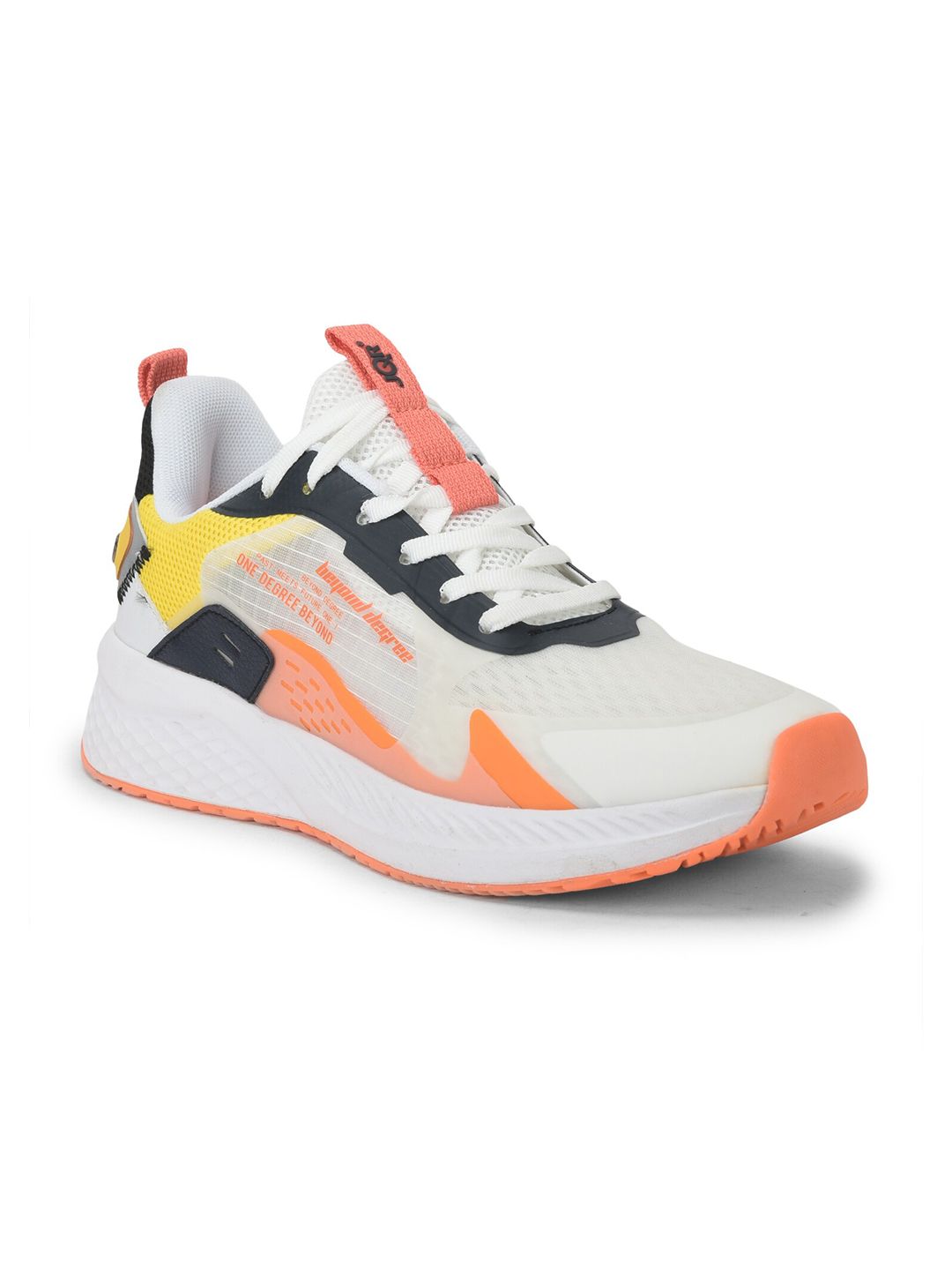  JQR Men White Mesh Running Shoes