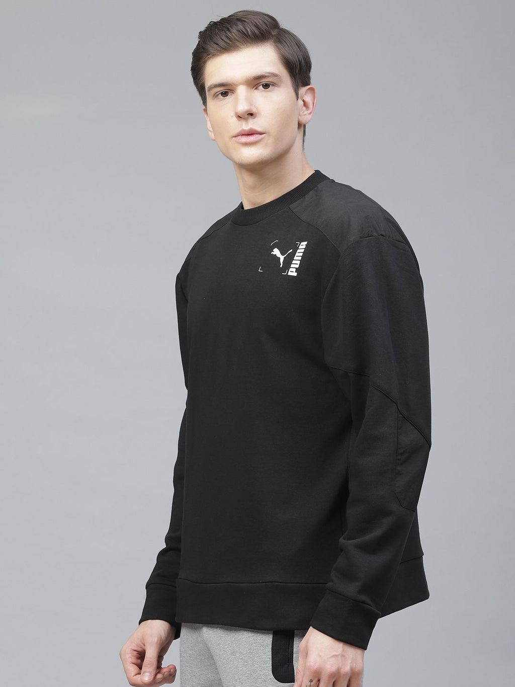  Puma Men Black NU-TILITY Crew Sweatshirt