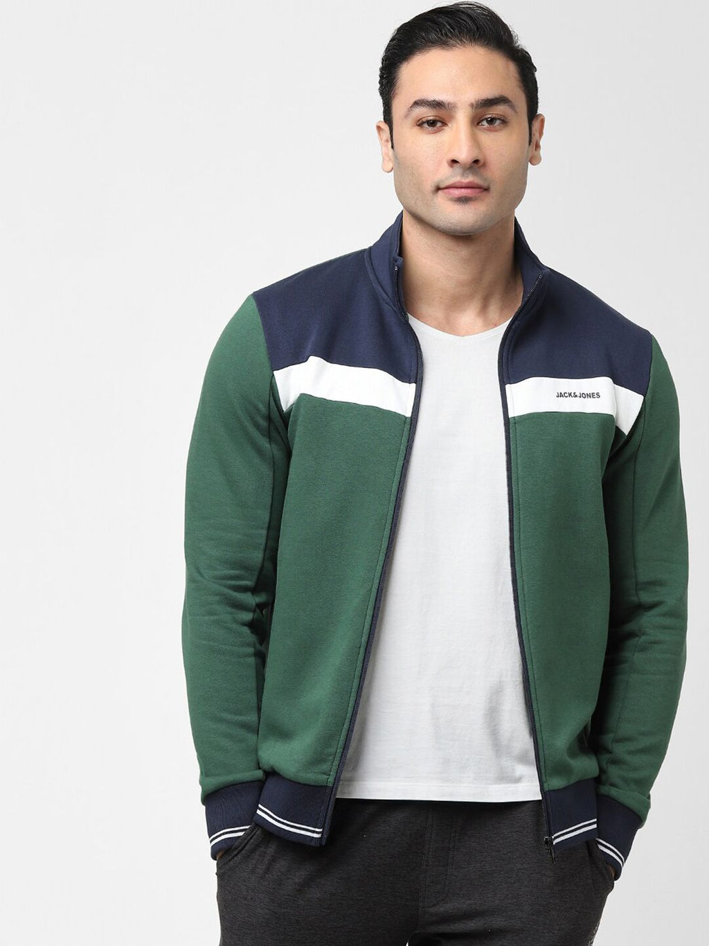  Jack & Jones Cotton Colourblocked Sweatshirt
