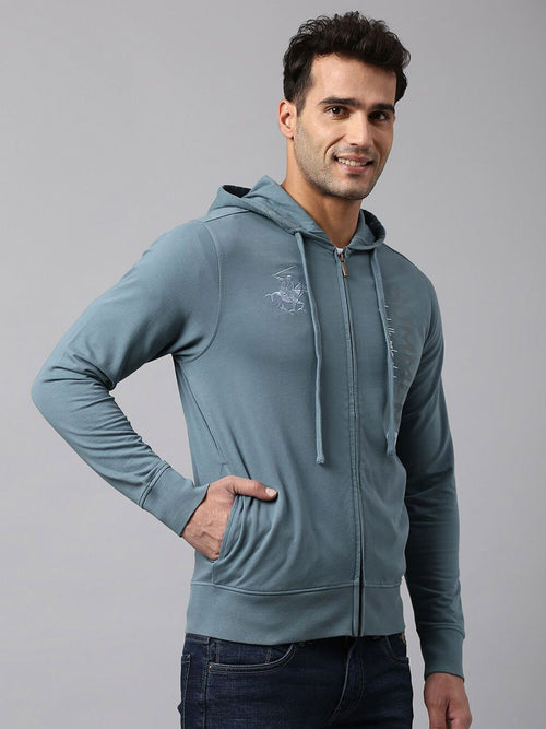  Beverly Hills Polo Club Typography Printed Hooded Pure Cotton Sweatshirt
