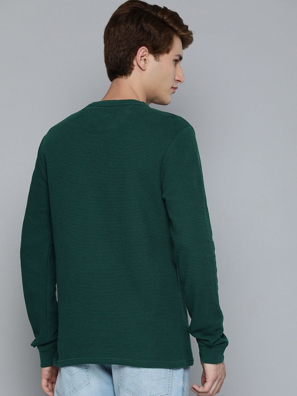  Levis Men Self-designed Henley Neck Pure Cotton Sweatshirt