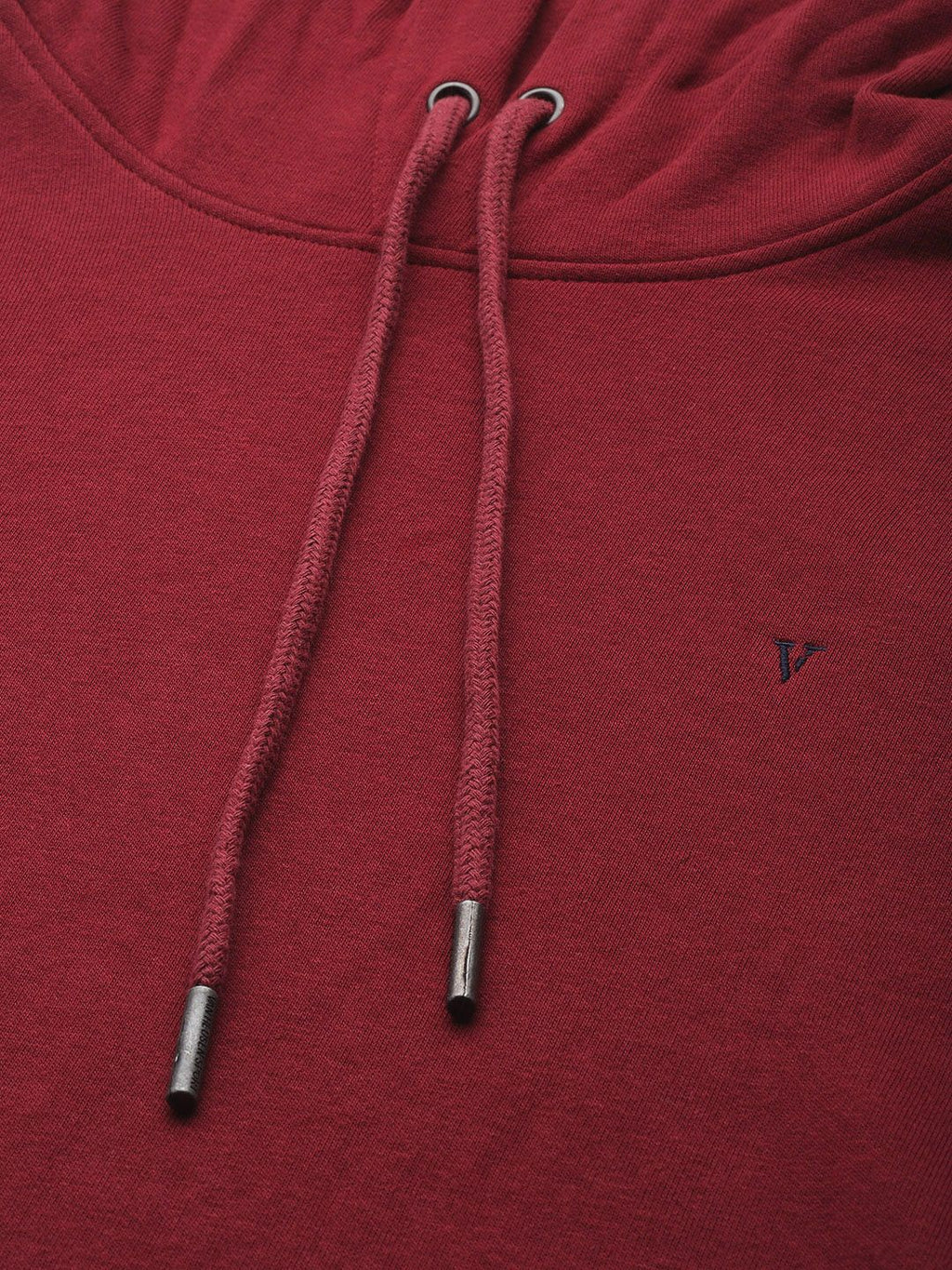  Van Heusen Men Maroon Hooded Sweatshirt