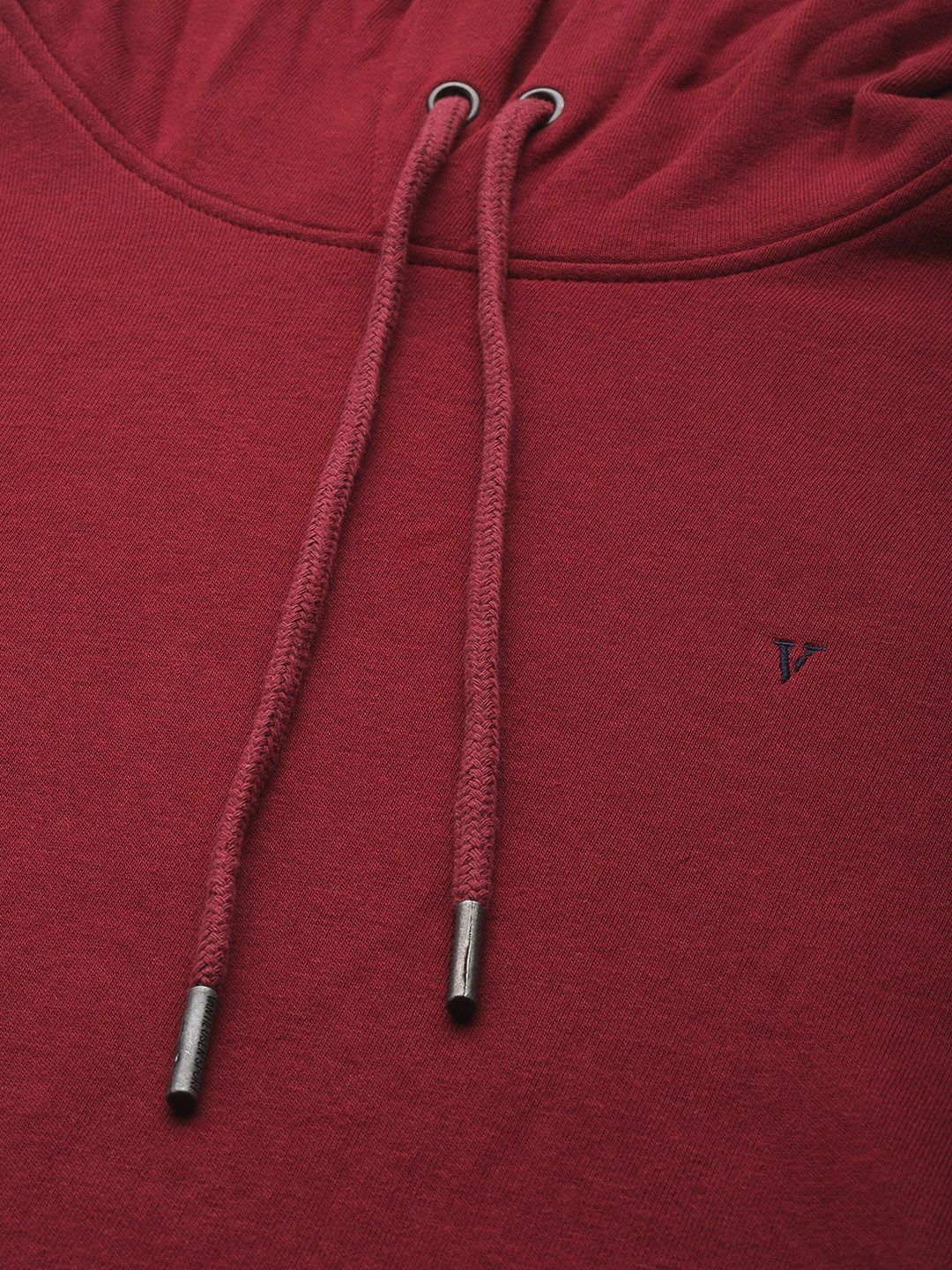  Van Heusen Men Maroon Hooded Sweatshirt