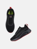  HRX By Hrithik Roshan Men Black & Red Textile Marking Running Shoes