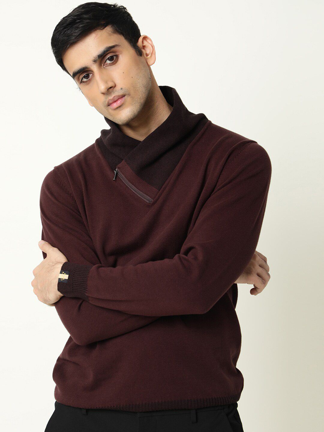  RARE RABBIT Men Brown Pullover Sweatshirt