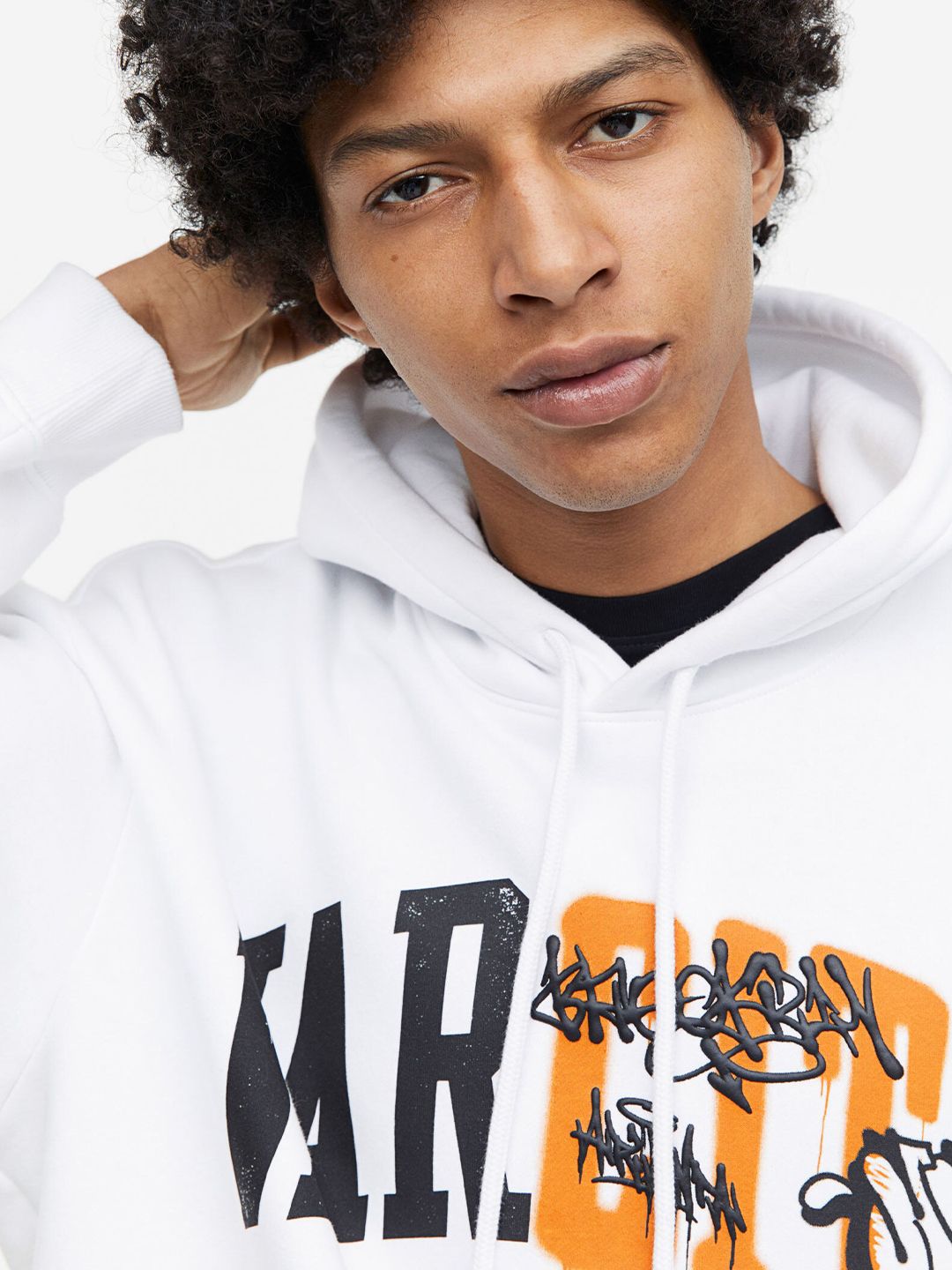  H&M Relaxed Fit Printed Hoodie